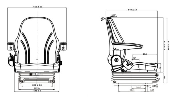 LGV35/C2 Air suspension seat - Image 5