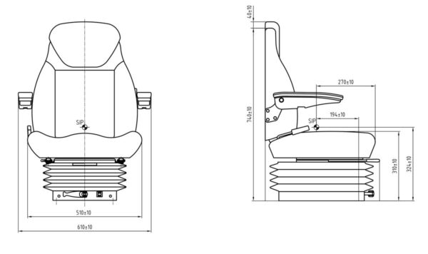 CS85/C1 Mechanical suspension seat - Image 5