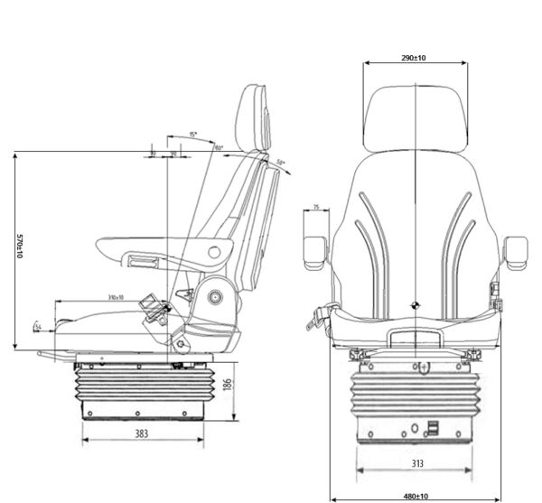 LGV90/C2 PRO Air suspension seat - Image 5