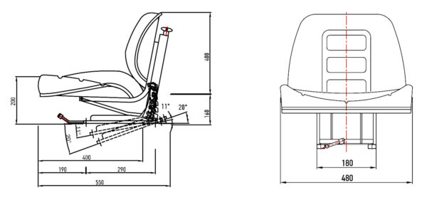 ML5010 Vario Mechanical suspension seat - Image 2