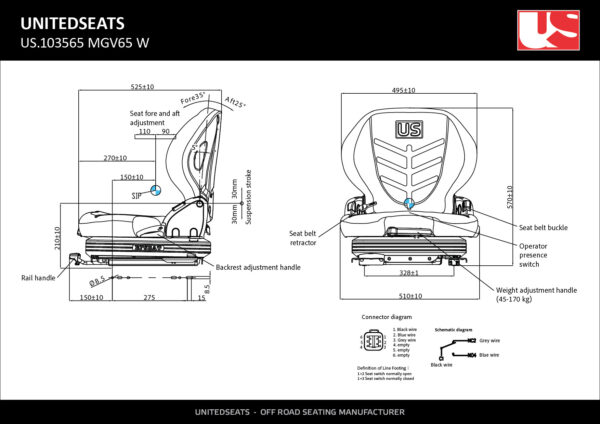 MGV65 mechanical suspension seat - Image 3