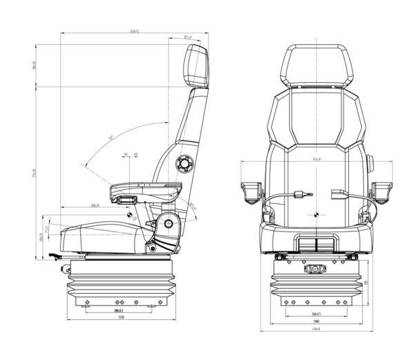 MGV120/C8 Pro Mechanical suspension seat - Image 4