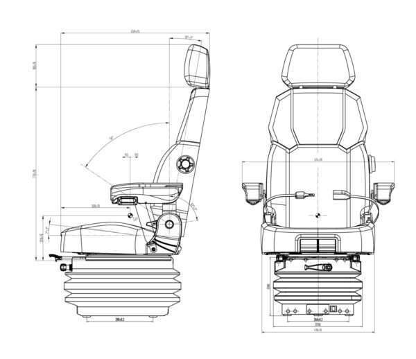 MGV120/C8 Pro Mechanical suspension seat - Image 3