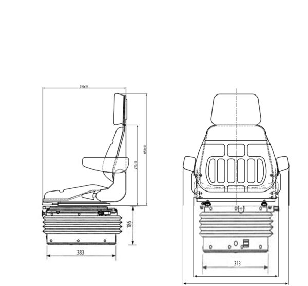 LGV90/Top25 Air suspension seat - Image 2