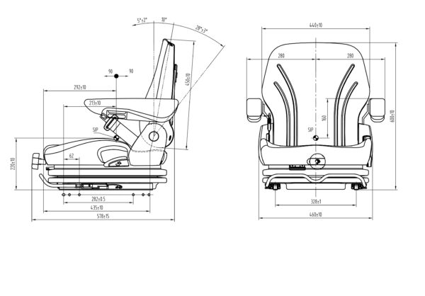 MGV35  Mechanical suspension seat - US fabric trim - Image 2